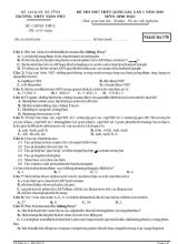 Đề thi thử thpt quốc gia lần 1 năm 2015 môn sinh học